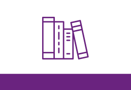 Books on shelf icon.