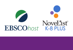 EBSCOhost and Novelist K-8 Plus logos