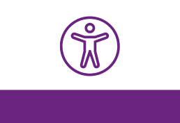 Icon of person representing accessibility 