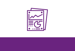 Icon of paper report representing annual reports. 